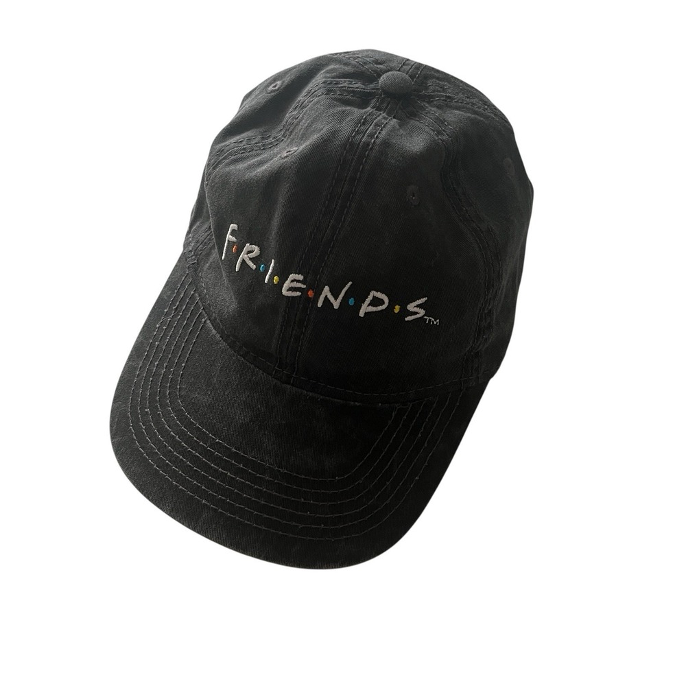 FRIENDS Baseball Hat One Size‎ Dad Cap Graphic Gray Distressed Adjustable